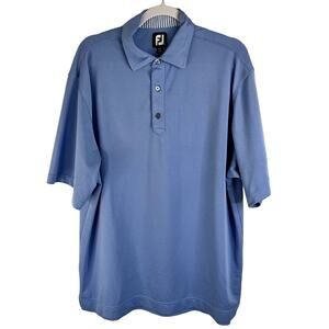 FootJoy Men's Large Polo Shirt Lt. Blue Amelia River Golf Course Monogram Sleeve